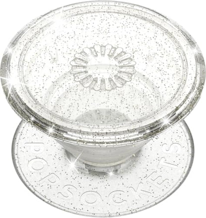 PopSockets Adhesive Phone Grip, Holder- Clear Glitter - color: Clear Glitter, style: Adhesive