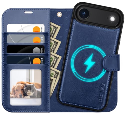 OCASE for iPhone Air Detachable Wallet Case with Card Holder, 2 in 1 PU Leather Flip Folio with RFID Blocking Stand Wrist Strap Shockproof Phone Cover 6.5 Inch 2025, Blue - color: Blue, size: iPhone Air