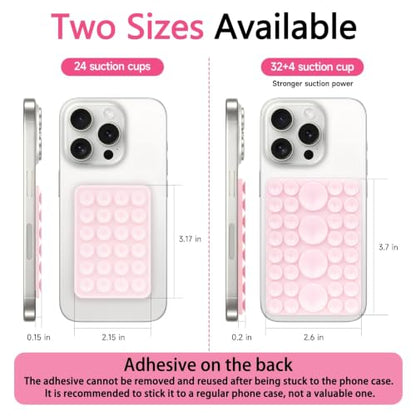 QxbBox 2Pack Silicone Suction Phone Case Mount, Suction Cup with Strong Suction Power, Hands-Free Phone Accessories Holder, Silicon Adhesive Phone Stand Sticky for Cell Phone Baby Blue - color: Baby Blue