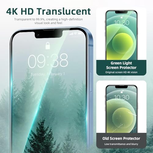 3 Pack Anti-Blue Light Screen Protector for iPhone 13 - size: iPhone 13
