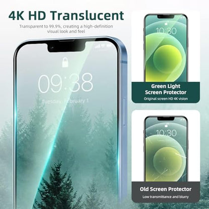 3 Pack Anti-Blue Light Screen Protector for iPhone 13 - size: iPhone 13