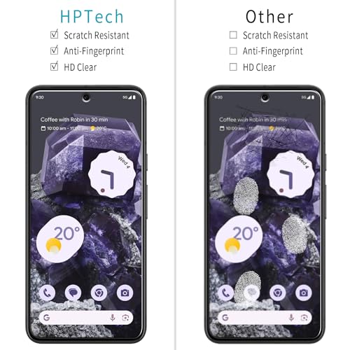 2 Pack Screen Protector for Google Pixel 8A 6.1 inch Tempered Glass - color: Clear-Google Pixel 8a