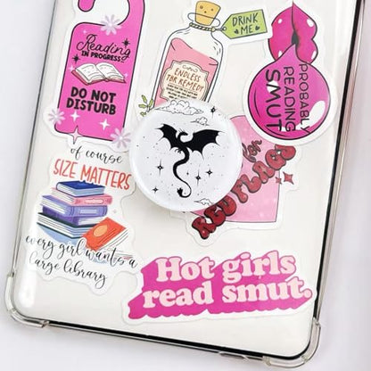 Cute Dragon Kindle Grip, for with Kindle E-Readers, iPhones and Smartphones,Rotating Folding Elastic Base, A Gift for Book Lover - color: Cute Dragon