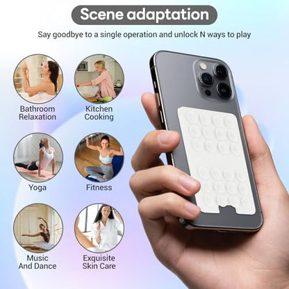 Classic - 2PCS Silicone Suction Phone Case Adhesive Mount(white) - color: White