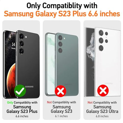 Battery Case for Galaxy S23 Plus,[12000mAh] Large Capacity Slim Portable Protective Fast Charging Case Battery Case Compatible with Galaxy S23 Plus(6.6inch) Wireless Charging Case with Carplay-Black - size: Galaxy S23 Plus