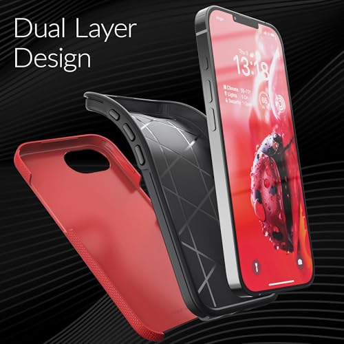 Crave for iPhone 17e Case and iPhone 16e Case, Shockproof Protection Dual Layer Case for iPhone 17e, iPhone 16e (6.1 inch) - Red - color: Red