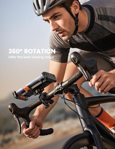 Lamicall Bike Motorcycle Phone Mount Holder - [1s Quick Lock] - color: Orange