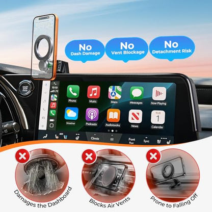 Car Phone Holder for Lexus RX RX350/RX350h/RX500h 2026 2025 2024 2023 (Only for 14-Inch Screen) 360° Rotation Magnetic Cell Phone Mount, Compatible with Magsafe, Does Not Affect Air Vent - size: Fit for 2023-2026 RX, 14-Inch