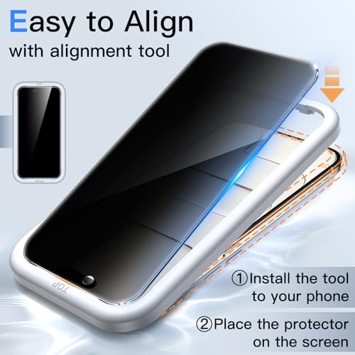JETech Privacy Screen Protector for iPhone Air, 2-Pack - size: iPhone Air