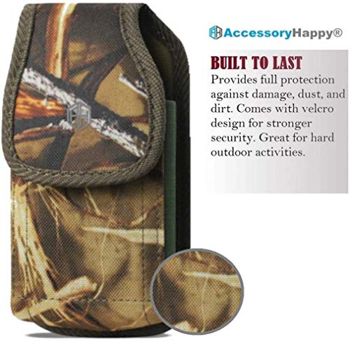 AH Hunting Tree CAMO Nylon Phone Holster w/Belt Loop, for Android Moto iPhone 11 Pro Max XS Max iPhone 8 Plus,6S+ 6 Plus, OnePlus 6T Pouch Holster Holder Bag Waist Carrying Fits Thick Case (Large) - color: CAMO, size: LARGE CAMO
