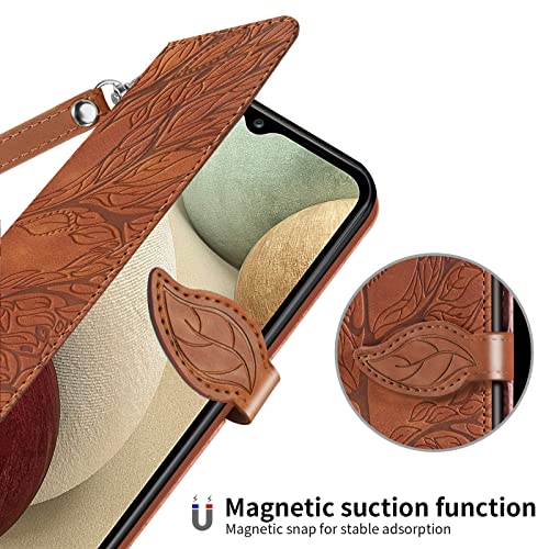 Wallet Case for Samsung Galaxy S26 2026 with Card Holder,Brown | Credit Slots, Wrist Strap, Folio Kickstand ,Shockproof TPU Shell,Magnetic Closure PU Leather Protective Phone Cover - color: Brown, size: samsung galaxy s26