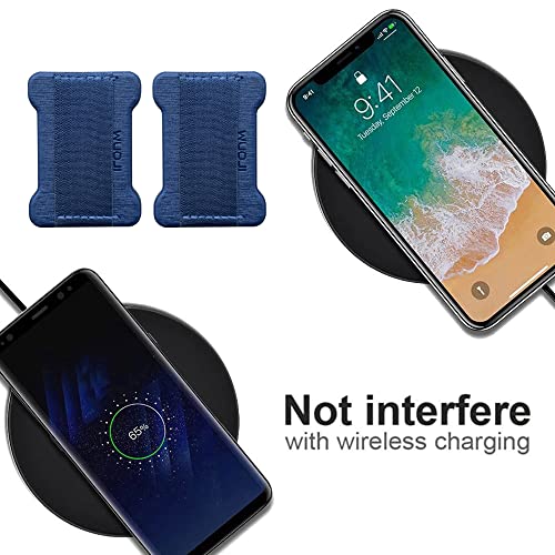 Universal Phone Grip for Smartphones - Phone Holder for Hand -Wireless Charging Compatible (Dark Blue) - 2Pack - color: Dark Blue
