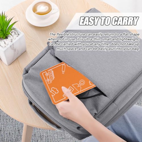 Airplane Phone Holder, Foldable Flexible Travel Phone Stand - color: Orange