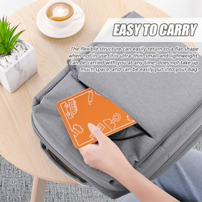 Airplane Phone Holder, Foldable Flexible Travel Phone Stand - color: Orange