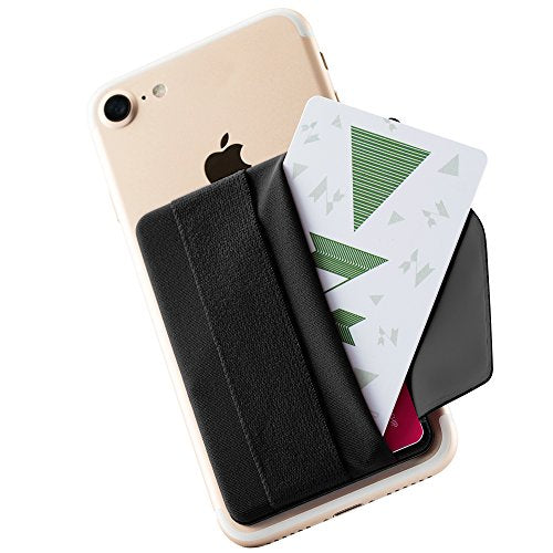 Sinjimoru Phone Grip Card Holder with Flap, Adhesive Card Holder, Finger Strap for Phone, Sinji Pouch B-Flap