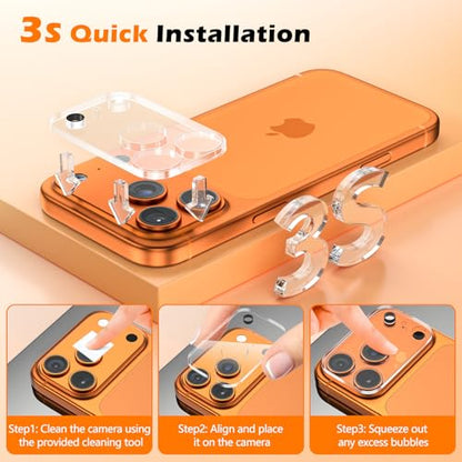 imluckies 3 Pack for iPhone 17 Pro 6.3" Camera Lens Protector, HD Clear Tempered Glass Camera Accessories, 9H Hardness Anti-Scratch Screen Cover, Case Friendly[Not Affect Night Shots] - size: 17 Pro-Clear
