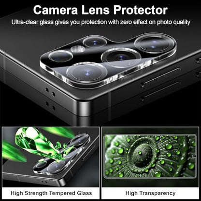 Esanik for S25 Ultra Anti Reflective Screen Protector, Anti-Glare & Fingerprint Unlock Compatible, Matte PET Film [Non-Glass], Auto-alignment Frame, Anti-Fingerprint, Smooth as Silk, 2+2 Pack - size: S25 Ultra-6.9 inch