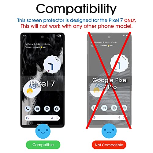 amFilm Screen Protector Compatible with Google Pixel 7 6.3" Tempered Glass - size: Pixel 7-6.3"
