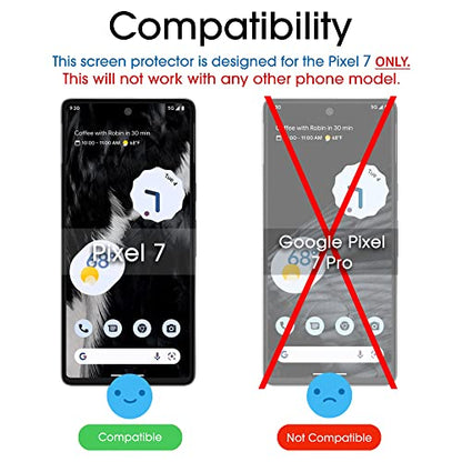 amFilm Screen Protector Compatible with Google Pixel 7 6.3" Tempered Glass - size: Pixel 7-6.3"