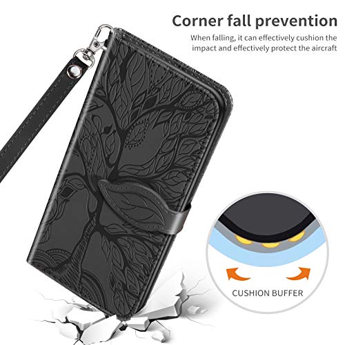 Wallet Case for Samsung Galaxy S26 2026 with Card Holder,Black | Credit Slots, Wrist Strap, Folio Kickstand ,Shockproof TPU Shell,Magnetic Closure PU Leather Protective Phone Cover - color: Black, size: samsung galaxy s26