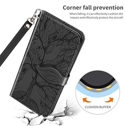 Wallet Case for Samsung Galaxy S26 2026 with Card Holder,Black | Credit Slots, Wrist Strap, Folio Kickstand ,Shockproof TPU Shell,Magnetic Closure PU Leather Protective Phone Cover - color: Black, size: samsung galaxy s26