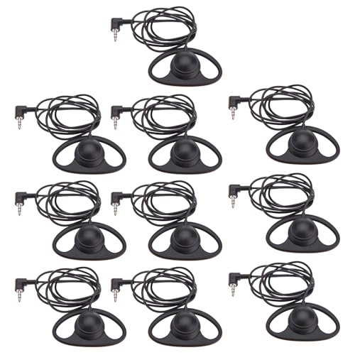 Cuifati Single Ear Headset with 3.5mm L Shaped Plug, Mono Wired Headphone for Laptop, Phone, Call Center, Gaming (10pcs) - size: 10pcs