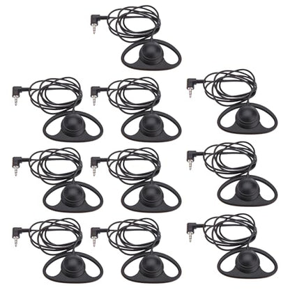 Cuifati Single Ear Headset with 3.5mm L Shaped Plug, Mono Wired Headphone for Laptop, Phone, Call Center, Gaming (10pcs) - size: 10pcs