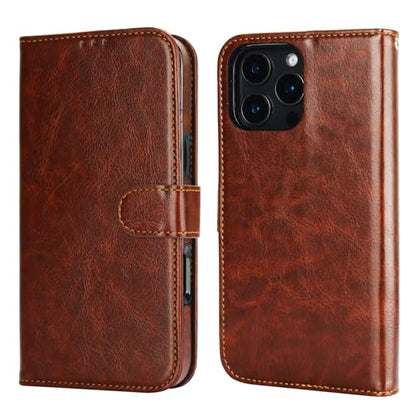 Bocasal Detachable Wallet Case Card Holder for iPhone 16 Pro Max Brown | RFID Blocking Kickstand Card Slots Holder PU Leather Magnetic Shockproof Wrist Strap Removable Flip Protective Cover 6.9 inch - color: Brown