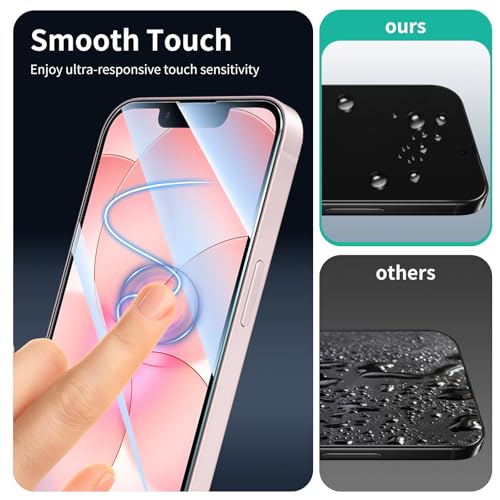 3+3+1-Pack, Screen Protector and Camera Lens Protector for iPhone 17e/16e with Installation Alignment Aid, Tempered Glass Film, Impact-Protection, HD, Anti-Scratch, 9H Hardness - size: 17e/16e Clear 3+3+Align