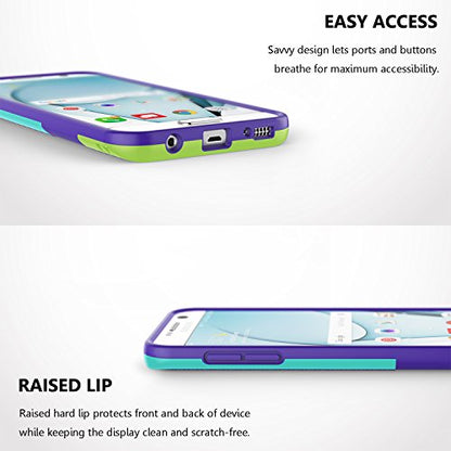 Jeylly Galaxy S7 Case, [3 Color] Slim Hybrid Impact Rugged Soft TPU & Hard PC Bumper Shockproof Protective Anti-Slip Case Cover Shell for Samsung Galaxy S7 S VII G930 GS7 - Purple | [3 Color] Slim Hybrid Impact Rugged Soft TPU&Hard PC Bumper Shockproof Pr