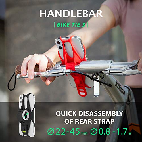 Bone Bike Tie 3, Universal Bike Phone Handlebar Mount for 5.8"-7.2" Phones - color: Bike Tie 3 - Black