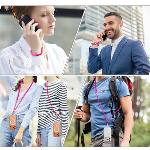 VVAAGG Cell Phone Lanyard for iPhone Crossbody Phone Strap - color: Dkpink