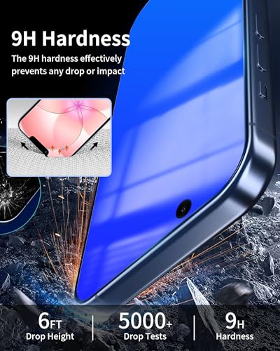 2 Pack Privacy Screen Protector for iPhone 17e / iPhone 16e Blue - color: For iphone 17e/16e Blue