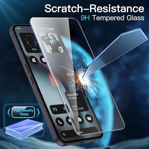 JETech Screen Protector for Nothing Phone 3, 3-Pack | 9H Tempered Glass, HD Clear, Anti-Scratch Protection, Easy Installation Tool - size: Nothing Phone 3