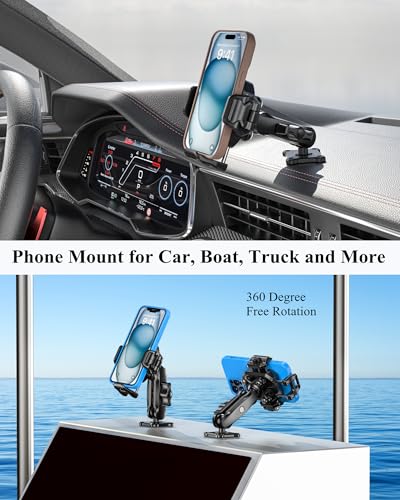 BRCOVAN Anti-Theft Phone Mount Holder with Vibration Dampener, 1s Locking