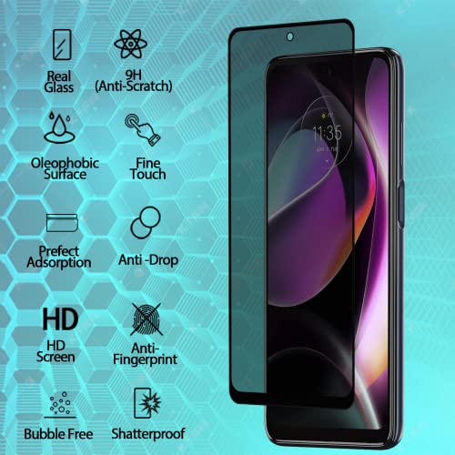2 Pack Privacy Screen Protector for Motorola Moto G 5G 2022 - color: [Privacy]-Moto G 5G 2022