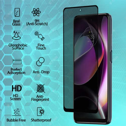 2 Pack Privacy Screen Protector for Motorola Moto G 5G 2022 - color: [Privacy]-Moto G 5G 2022