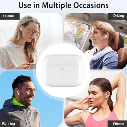 Wireless Charging Case Replacement Compatible with AirPod Pro 1st & 2nd Generation, Air Pod Pro 1 2 Charger Case with Bluetooth Pairing Sync Button,with USB-C Charging