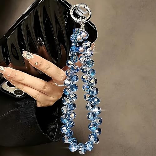 TENOC Beaded Phone Wrist Strap, Navy Blue - color: A-navy Blue
