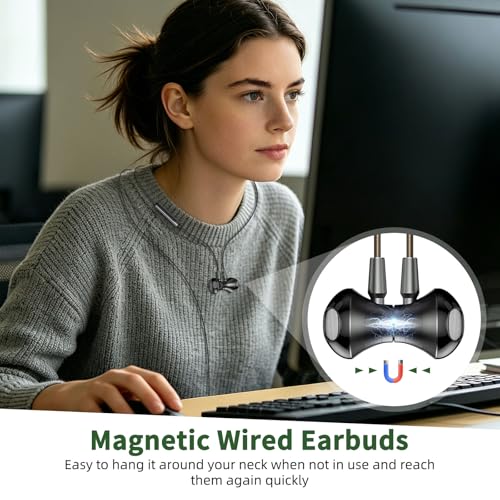 APETOO USB C Headphones with Mic & Volume Control for Samsung S26 S25 A17