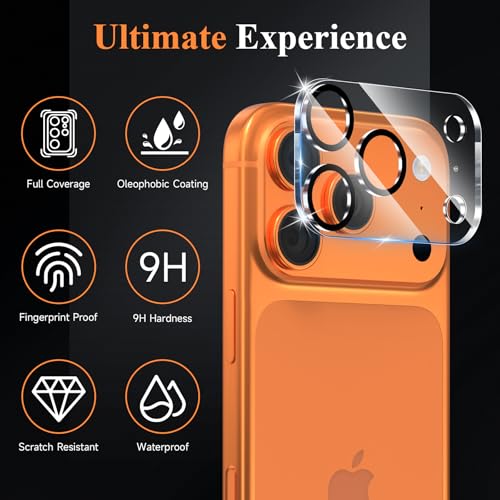 4 Pack Camera Lens Screen Protector Compatible with iPhone 17 Pro - size: 17 Pro