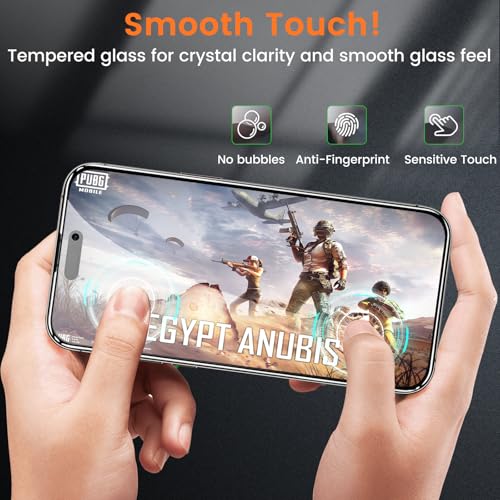 Lesakit 4 Pack Privacy Screen Protector for iPhone 17 6.3-Inch with 4 Pack Camera Lens Protector, Anti Spy Tempered Glass Film 9H Hardness Bubble Free Case Friendly - size: iPhone 17