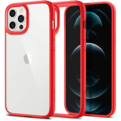 Spigen for iPhone 12 Pro Max Case, Ultra Hybrid [No Magnet Ring][Anti-Yellowing] - Red - color: Red, size: iPhone 12 Pro Max