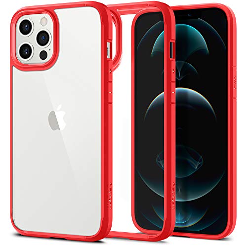 Spigen for iPhone 12 Pro Max Case, Ultra Hybrid [No Magnet Ring][Anti-Yellowing] - Red - color: Red, size: iPhone 12 Pro Max