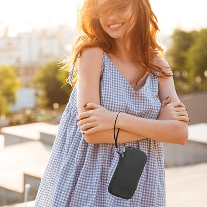kwmobile Universal Phone Pouch Size L - 6.5" - Neoprene Smartphone Pouch with Zip - Water-Repellent Mobile Phone Case - Sleeve in Grey - color: grey, size: L - 6.5"
