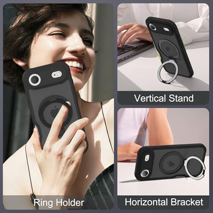Compatible with iPhone 17 Air Case with Stand 6.3",Black - color: Black, size: Iphone 17 Air