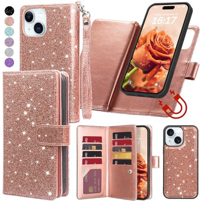 Varikke for iPhone 13 Case Wallet Strong Magnetic Detachable, Rose Gold - color: (Standard) Rose Gold, size: iPhone 13 6.1"