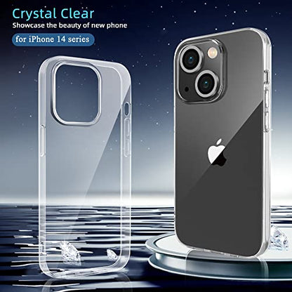 X-level Compatible with iPhone 14 Case Clear Ultra-Thin Soft TPU Slim Fit Mobile Phone Cover Anti-Slip Grip Scratch Resistant Phone Cases for iPhone 14 - color: Clear, size: iPhone 14