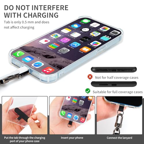 HOTEMIA Phone Lanyard and Wrist Straps, Adjustable Cell Phone Lanyard Crossbody with Detachable Wallet, 8mm Thick iPhone Lanyard for Around the Neck (Grey+Wallet) - color: Grey+wallet