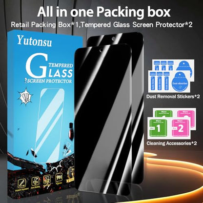 2 Pack Privacy Screen Protector for Samsung Galaxy S25 FE 6.7-Inch